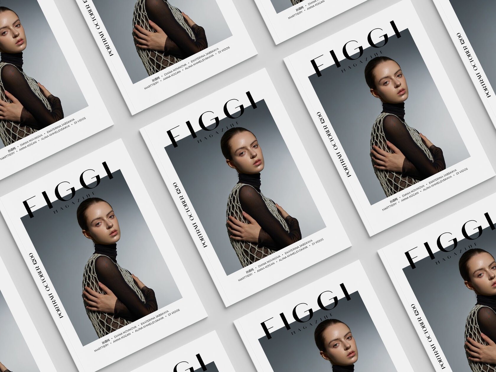 Figgi Magazine editorial cover composition